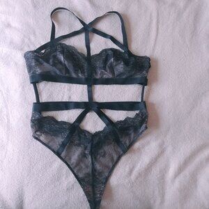 NWT Victoria's Secret sexy black lingerie bra/thong